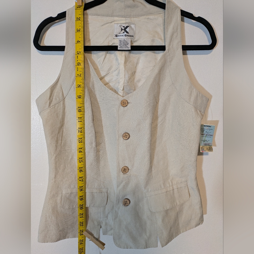 Xersion Xpress Cream Button-Up Vest